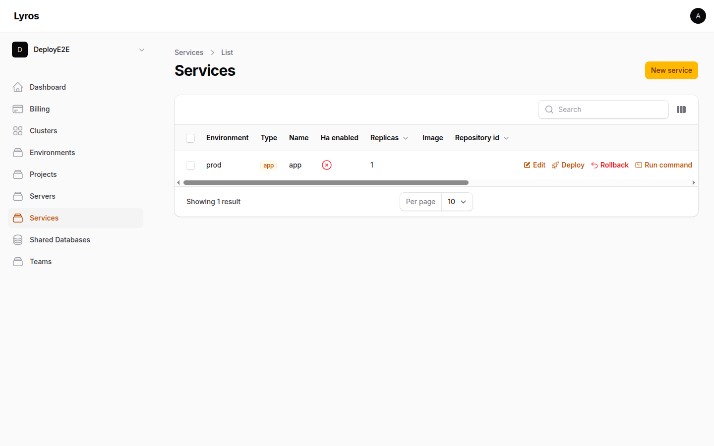 Services & deployments